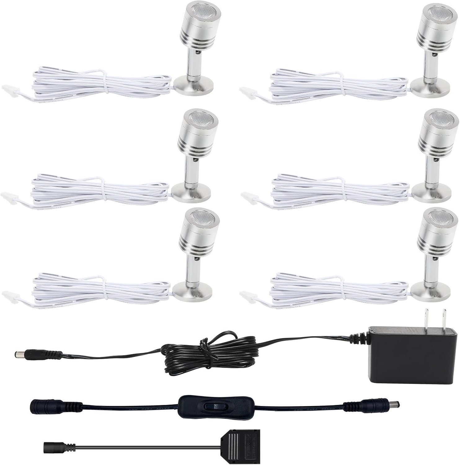 Taysing LED Indoor Spotlight,Mini Spotlight,Accent Lighting,Display Lights for Shelves,Paintings,Plants,Jewelry,Showcase,Under Cabinet(Soft White 3 Pack)
