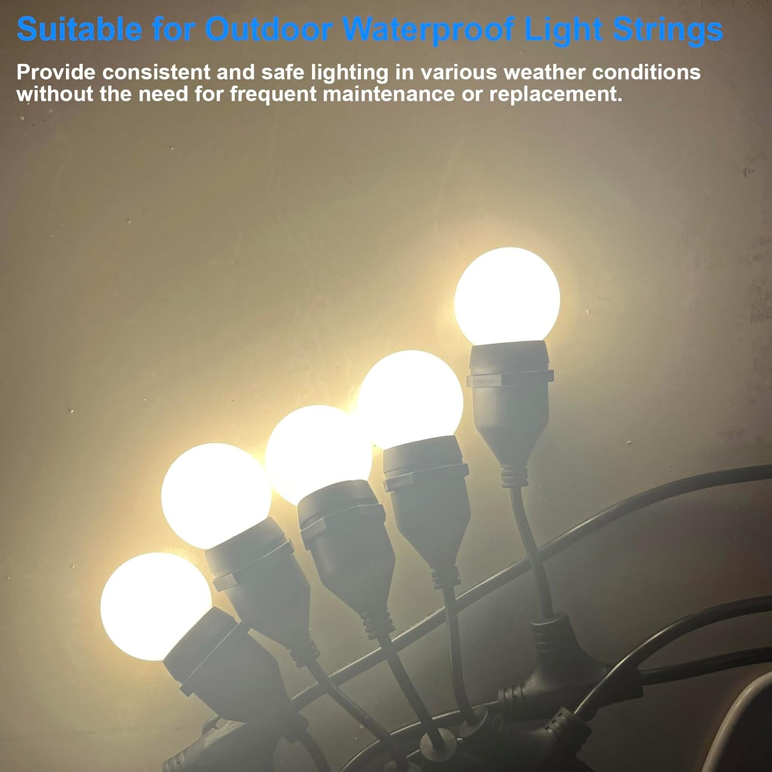 Taysing LED Night Light Bulb G14 1 Watt Low Wattage Globe Small 10W Equivalent E26 Medium Screw Base Bathroom Vanity Porch Outdoor String Light Bulbs 6 Pack 3000K