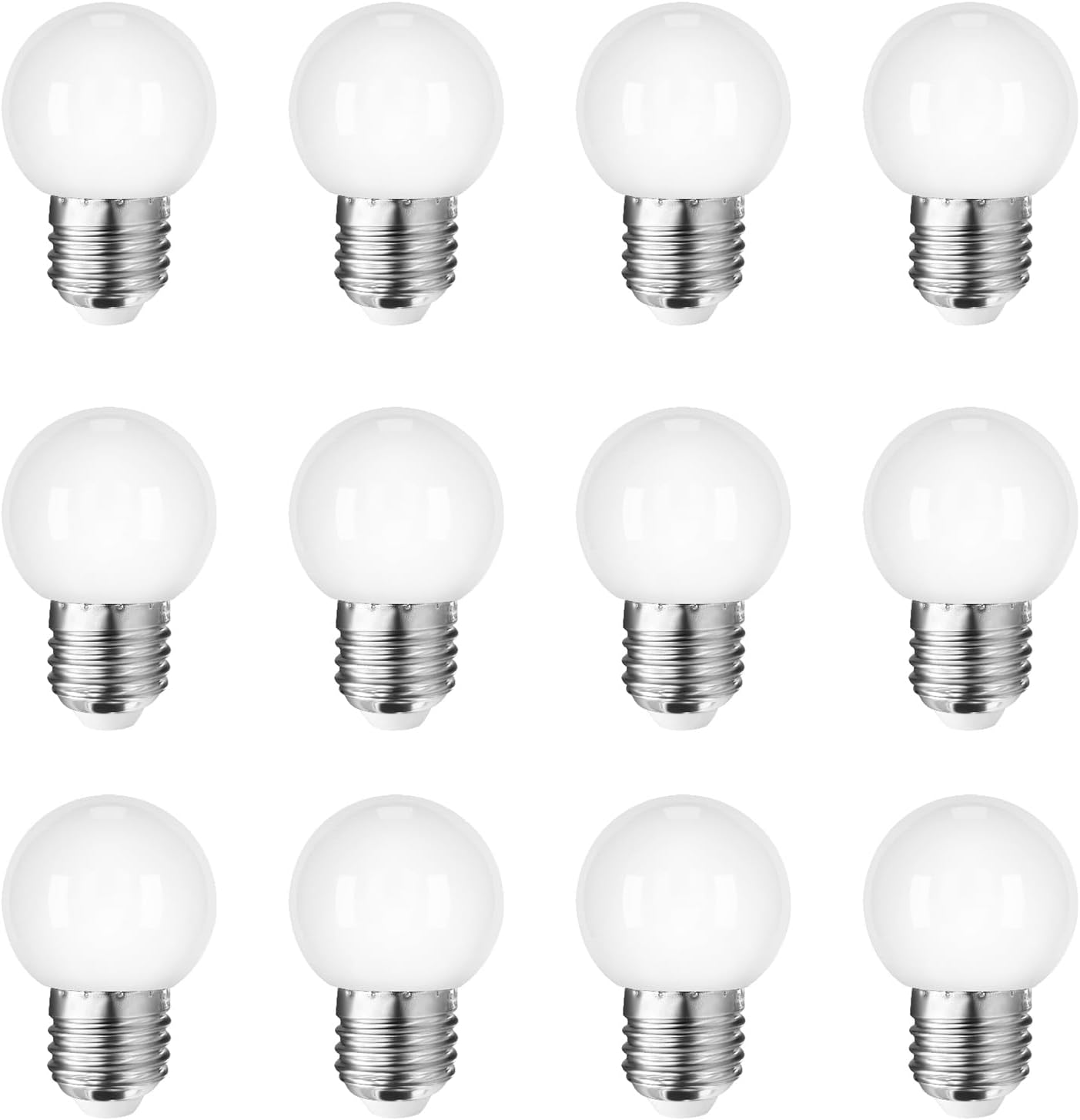 Taysing LED Night Light Bulb G14 1 Watt Low Wattage Globe Small 10W Equivalent E26 Medium Screw Base Bathroom Vanity Porch Outdoor String Light Bulbs 6 Pack 3000K