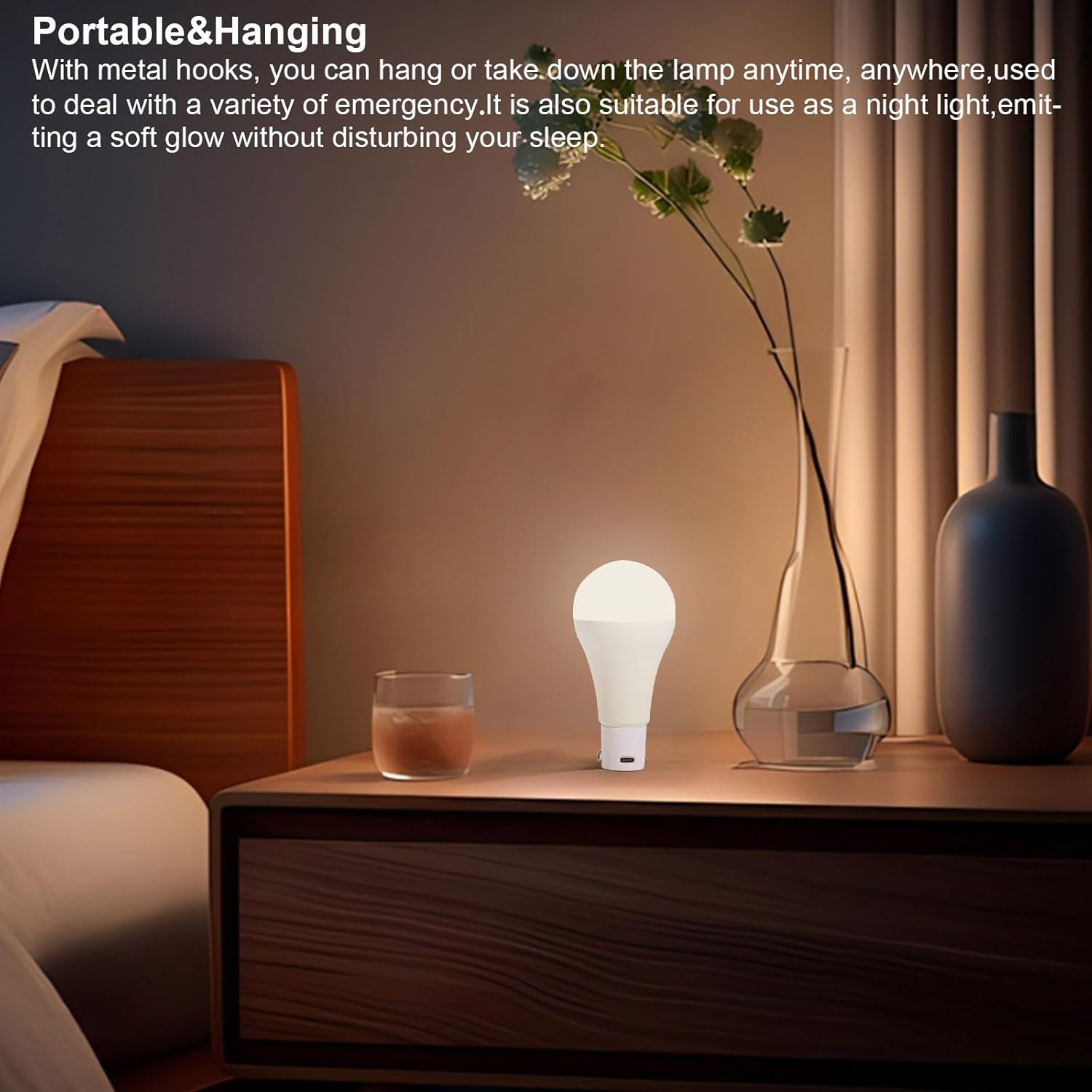 USB Rechargeable Light Bulbs with Remote Dimmable Timing 3000mAh Rechargeable Battery Portable LED Tent Light Bulbs for Home Emergency Camping Tent Hiking Hurricane Outage (Soft White 2 Pack)