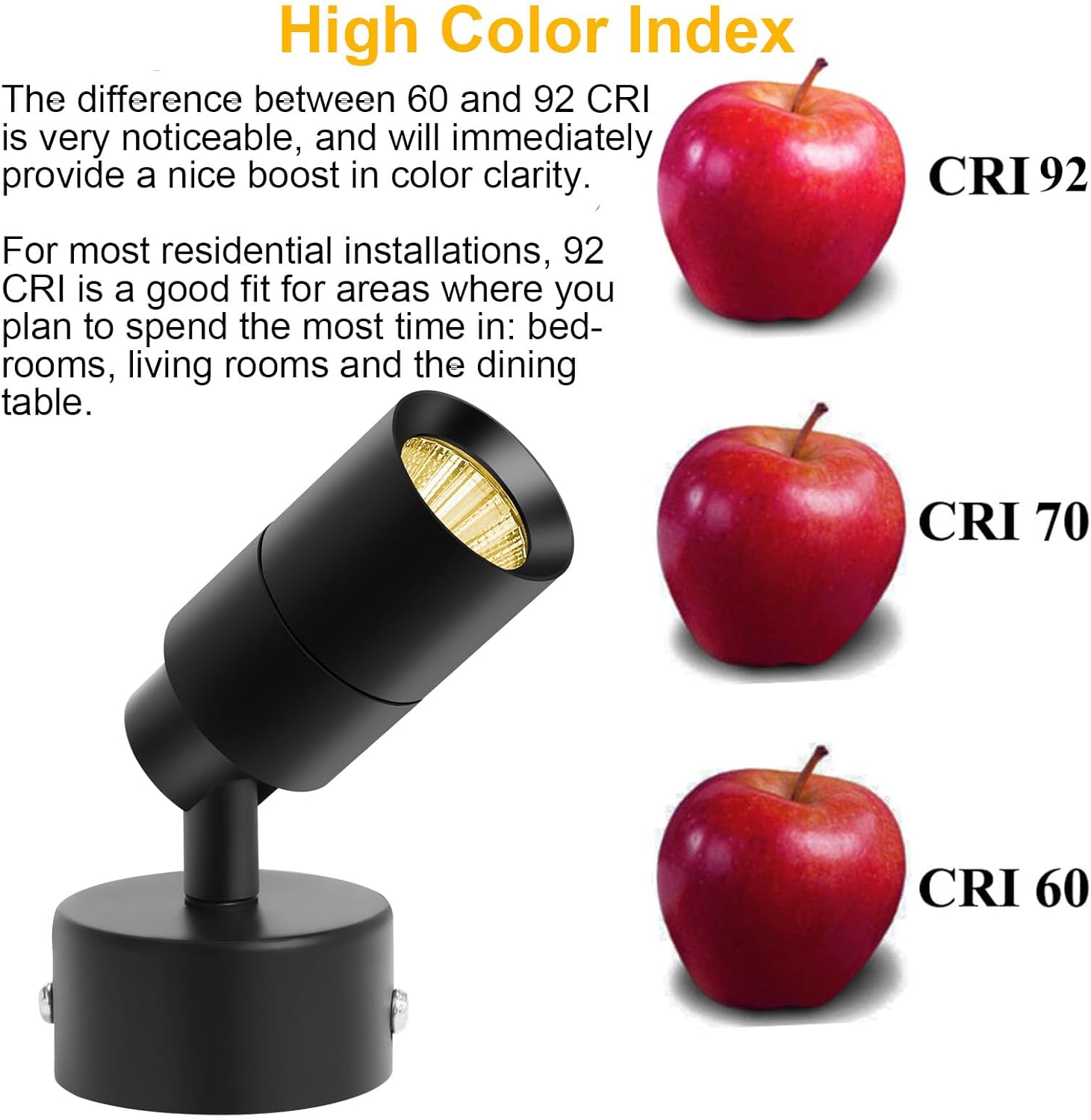 LED Spot Lights Up Lights Indoor Plug in 5W 3000K 13ft Cord Dimming Timing Wireless Controller Uplighting Floor Spotlight Uplights Indoor Accent Light Ambient Lights for Plants Pictures Artwork