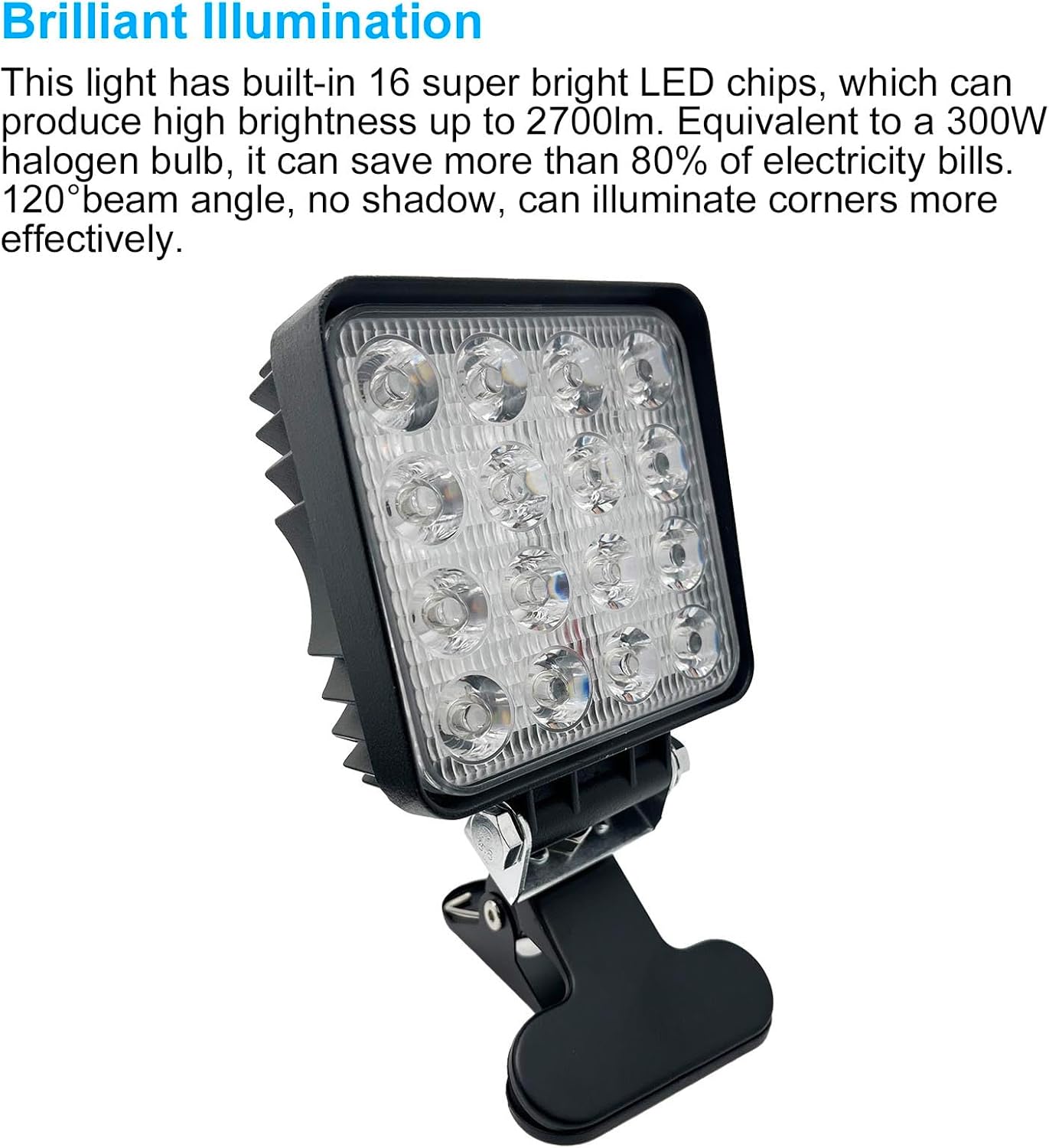 Boat Docking Headlights Led Pod Lights 30W 6000K 12V Above Water Flood Light Marine Led Lights for Kayak Bass Jon Fishing Boat Spreader Light T-top Deck Driving Stern Lights Truck Lights