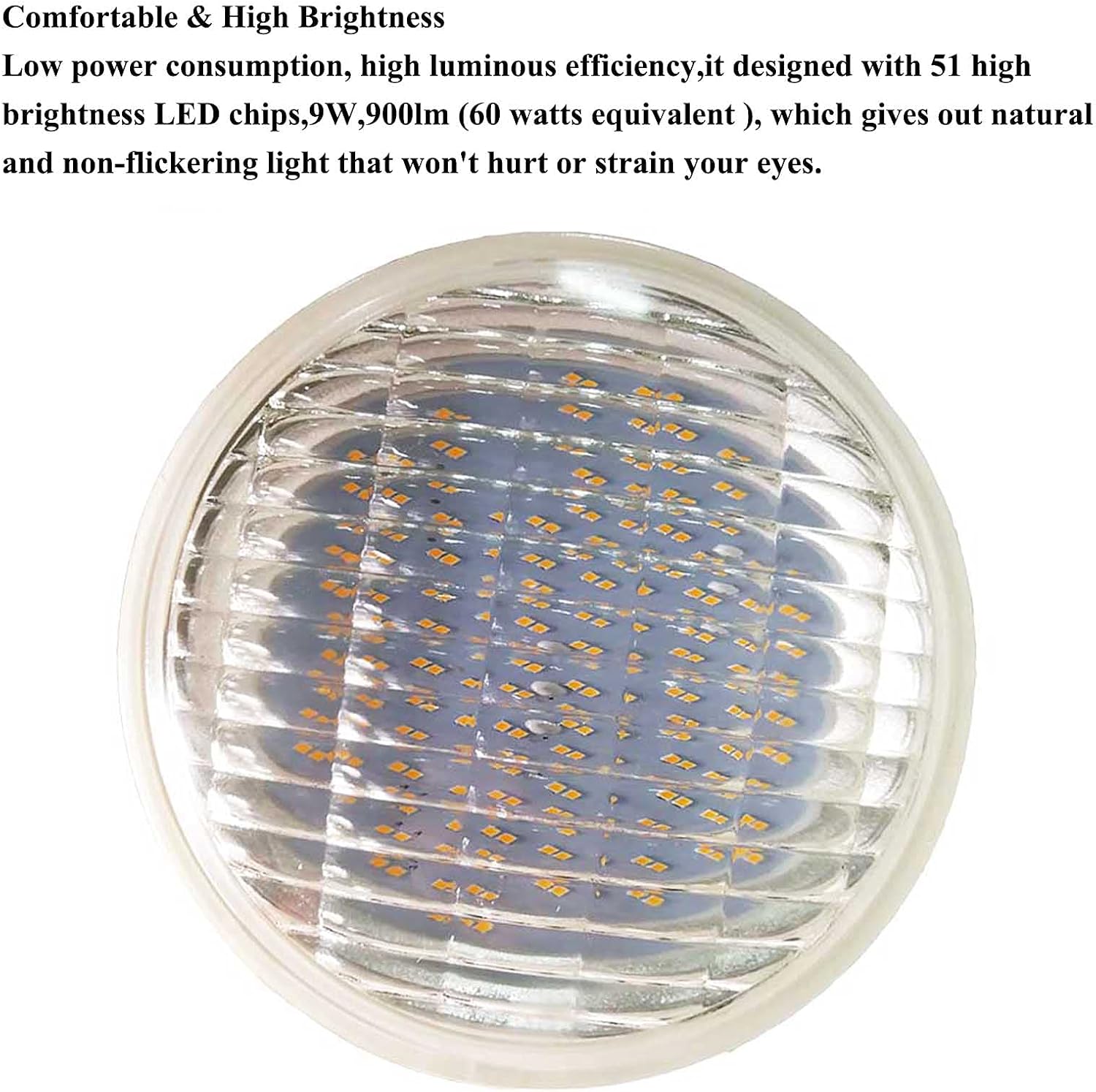 LED PAR36 Bulb 9W 5000K Eq to 60W Halogen 10-30V Waterproof IP68 Flood Landscape Light Bulbs Led Tractor Lights for Landscape Well Light Off-Road Vehicles Tractor RV Vehicles(Daylight White 1 Pack)