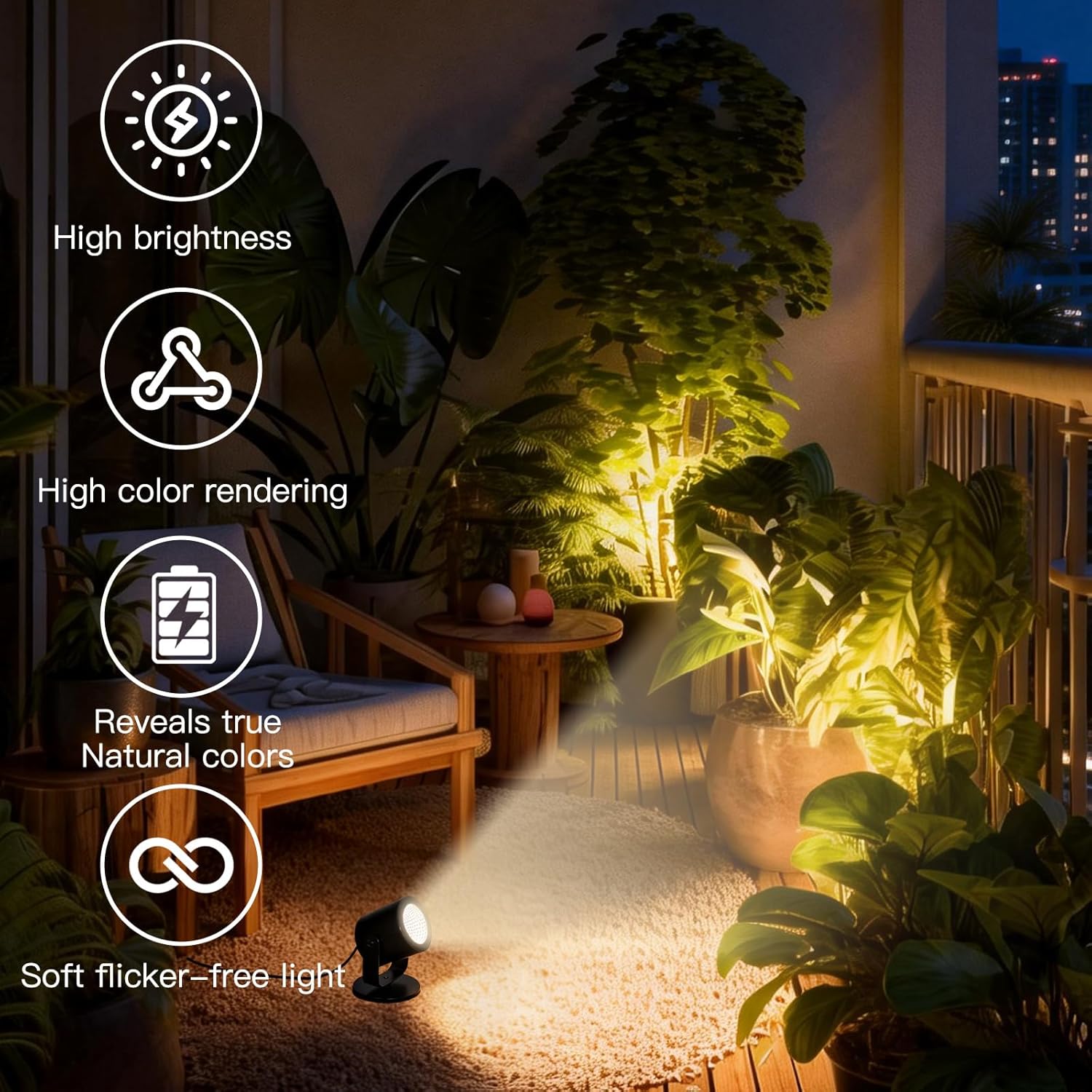 LED Spotlight Indoor 5W USB Powered 360 Degree Rotating Mini Display Accent Light for Pictures Paintings Plants Shelves Cabinet Showcase, 2 Pack Soft White 3000K