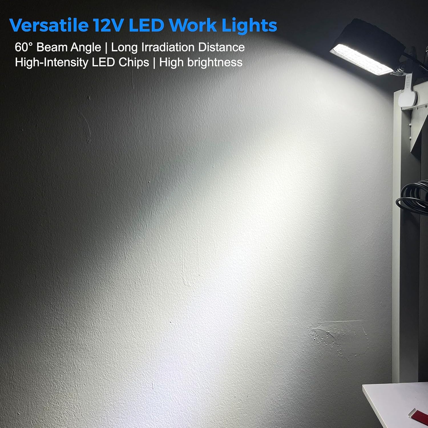 Boat Docking Headlights Led Pod Lights 40W 6000K 12V Above Water Flood Marine Led for Kayak Bass Jon Fishing Boat Spreader Light T-top Deck Driving Stern Lights Truck Light