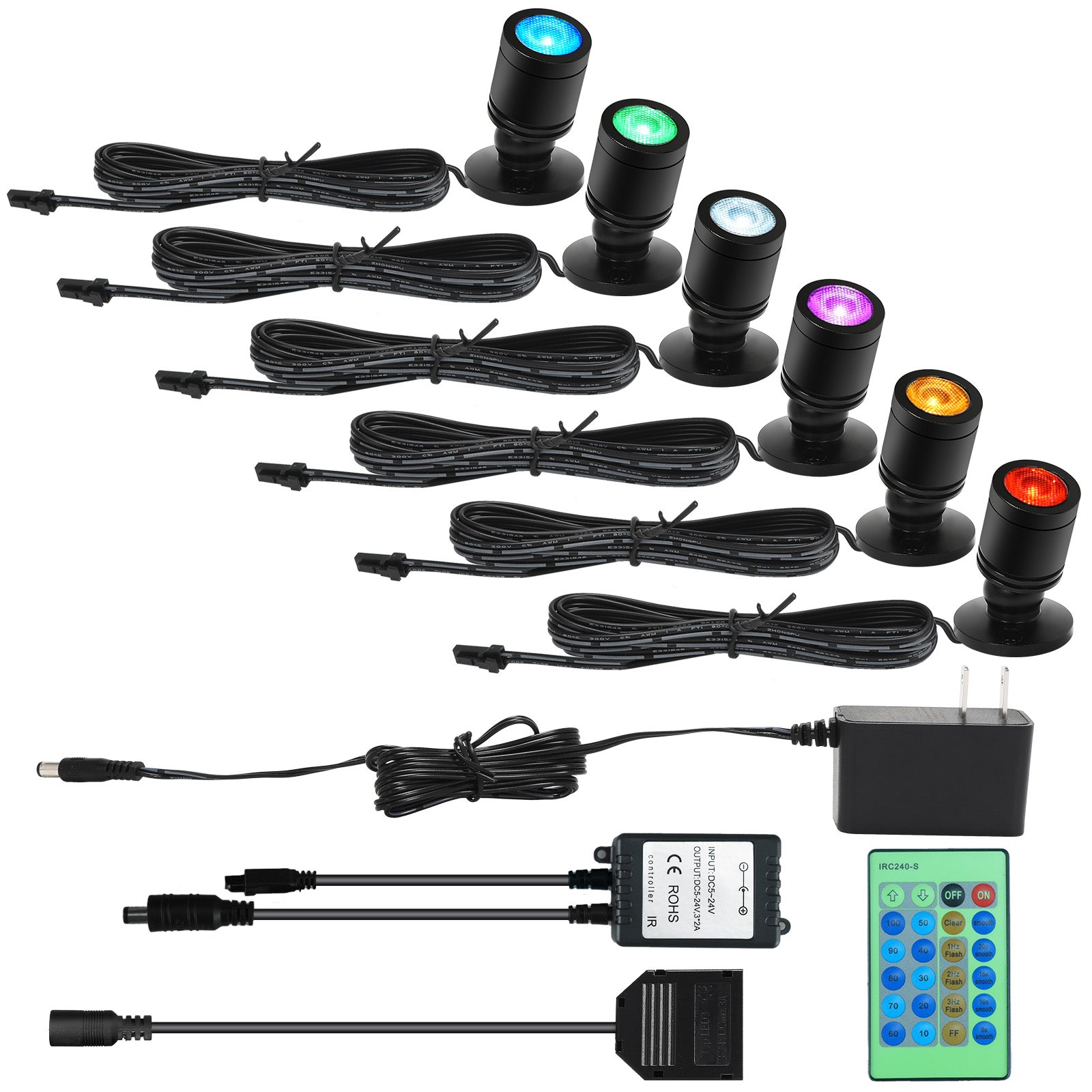 Taysing Color LED Spot Light Indoor Little Mini Spotlight Accent Lights for Display, Paintings, Pictures, Plants, Jewelry, Shelves, Cabinets, Posters, Showcase