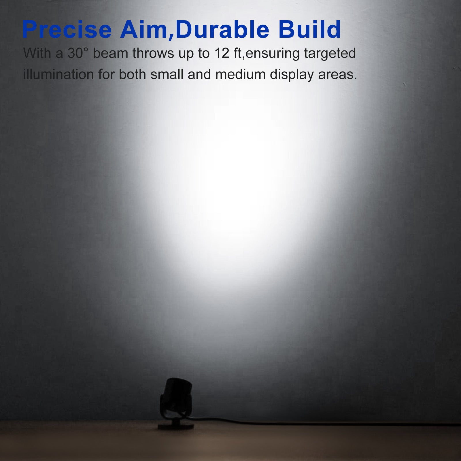 LED Spotlight Indoor 2W USB Powered 360 Degree Rotating Mini Display Accent Light for Pictures Paintings Plants Shelves Cabinet Showcase, 3 Pack Warm White 3000K