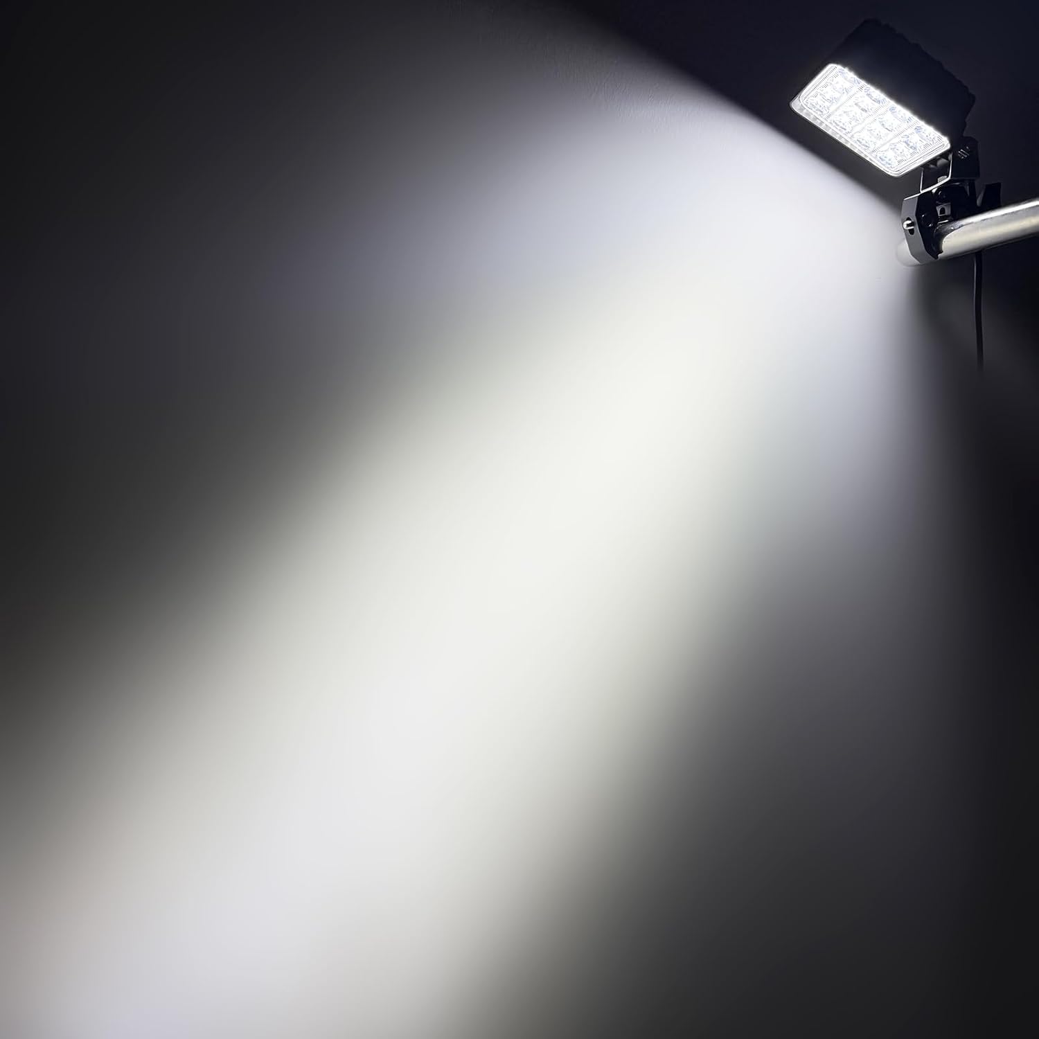 Boat Docking Headlights with Clamp Led Pod Lights 30W 6000K 12V Above Water Flood Marine Led for Kayak Bass Jon Fishing Boat Spreader Light T-top Deck Driving Stern Lights Truck Light