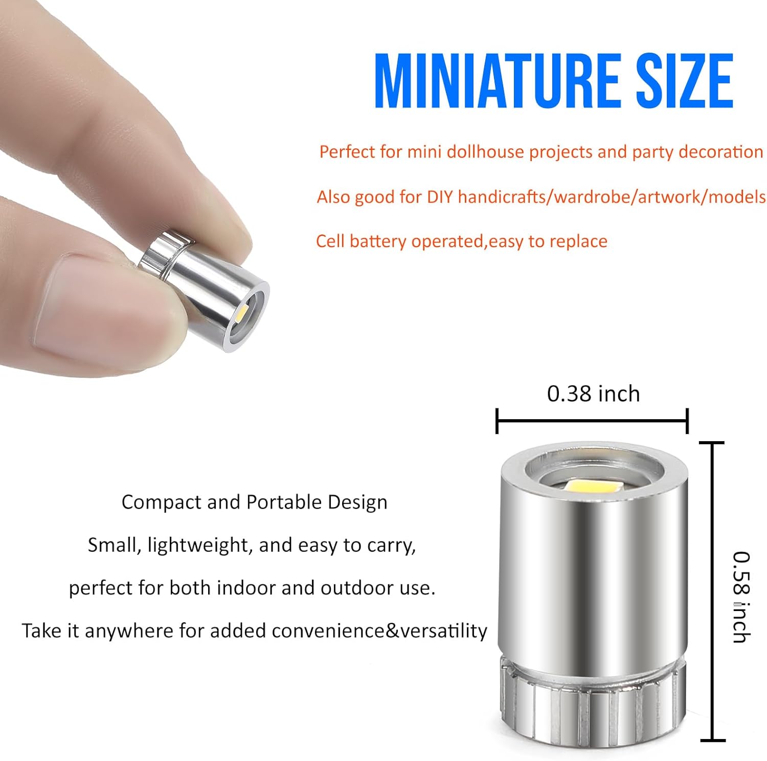 20 Pack Small Spotlight Battery Operated LED Lights Cordless Miniature Spot Light for Artwork, Paintings, Jewelry, Display Cases, handicrafts, Models, Toys, Puzzles(Warm White)