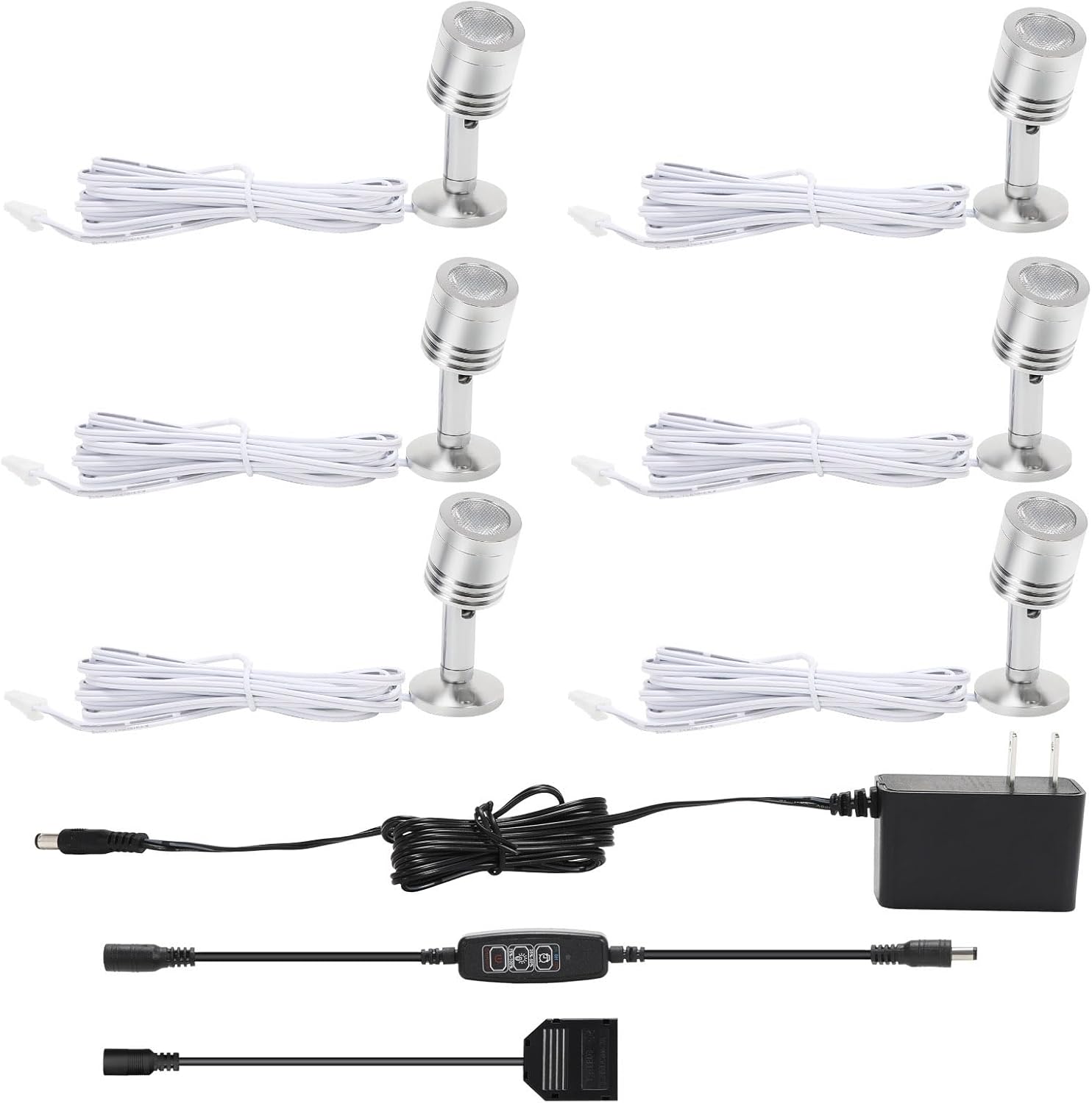 Taysing LED Indoor Spotlight,Mini Spotlight,Accent Lighting,Display Lights for Shelves,Paintings,Plants,Jewelry,Showcase,Under Cabinet(Soft White 3 Pack)