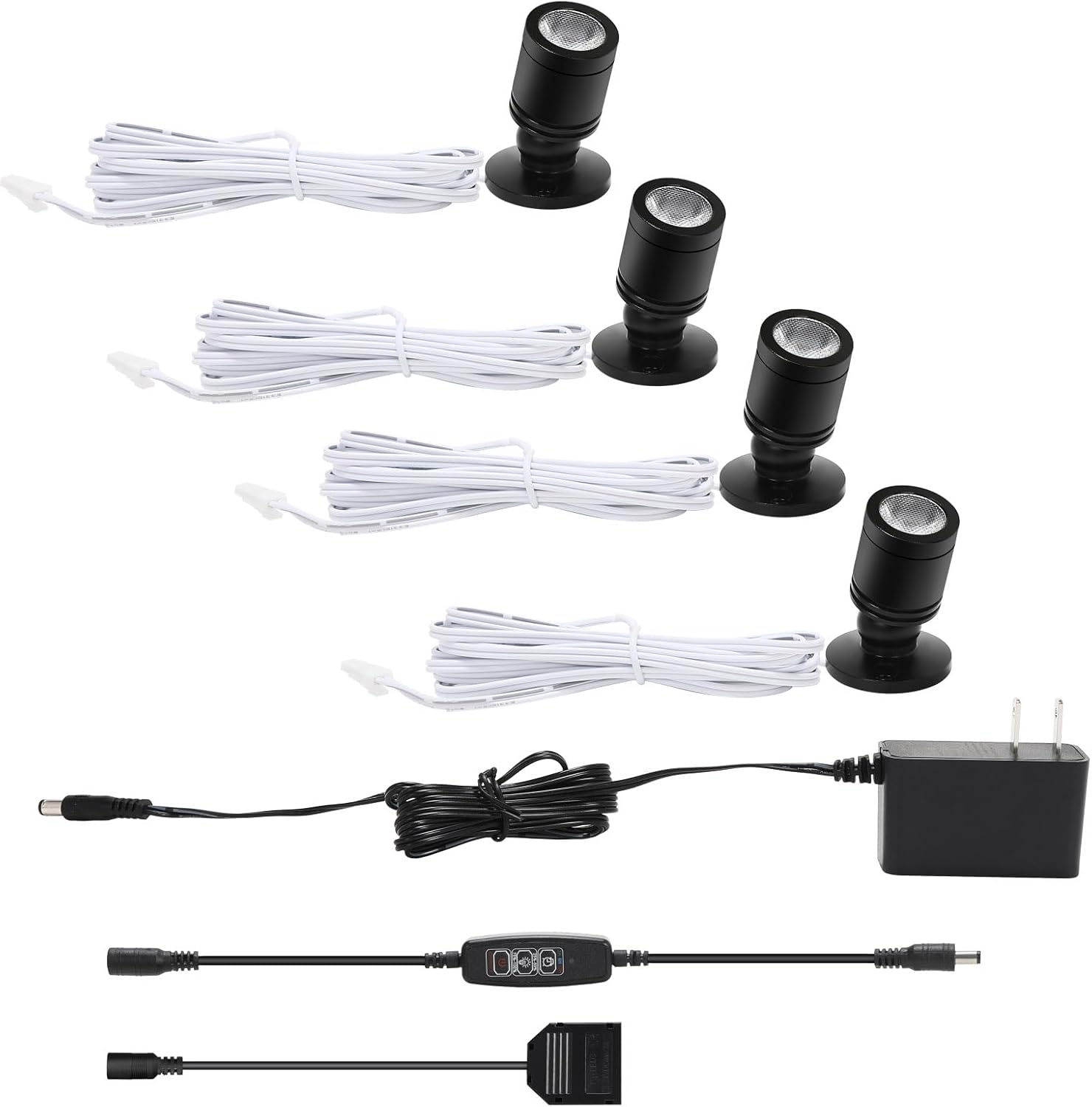 Taysing LED Spot Light Indoor Picture Lights Art Lights Accent Lights Little Spotlight Up Lights for Painting Picture Plants Jewelry Showcase Model Display Shelves(Cold White-2 Pack Push Switch)