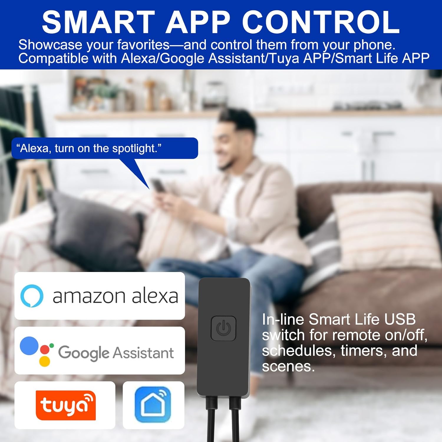 LED Spotlight Indoor 2W USB Powered 360 Degree Rotating Mini Display Accent Light for Pictures Paintings Plants Shelves Cabinet Showcase, 3 Pack Warm White 3000K